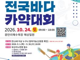 광안리 바다에서 펼치는 힘찬 도전!, '제1회 부산광역시장배 전국바다 카약대회' 개최 기사 이미지